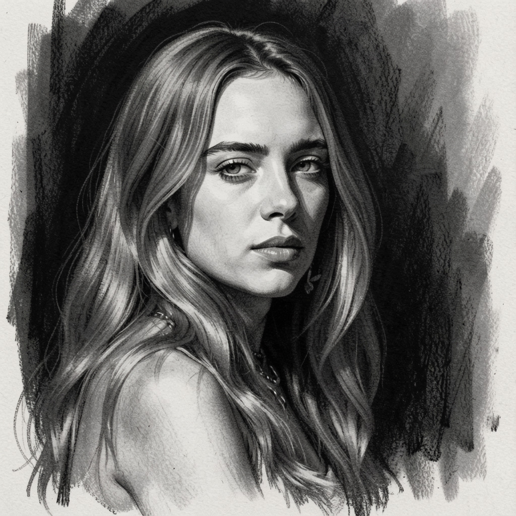 FaceArt Charcoal portrait style