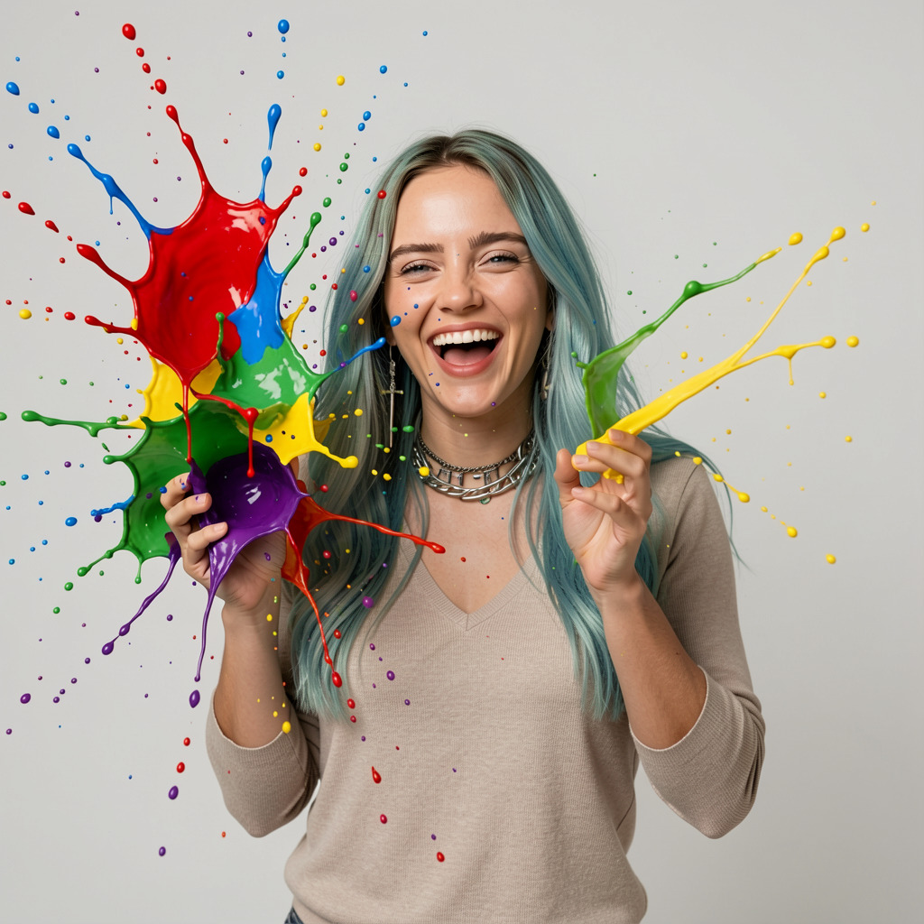 FaceArt Paint Splash portrait style