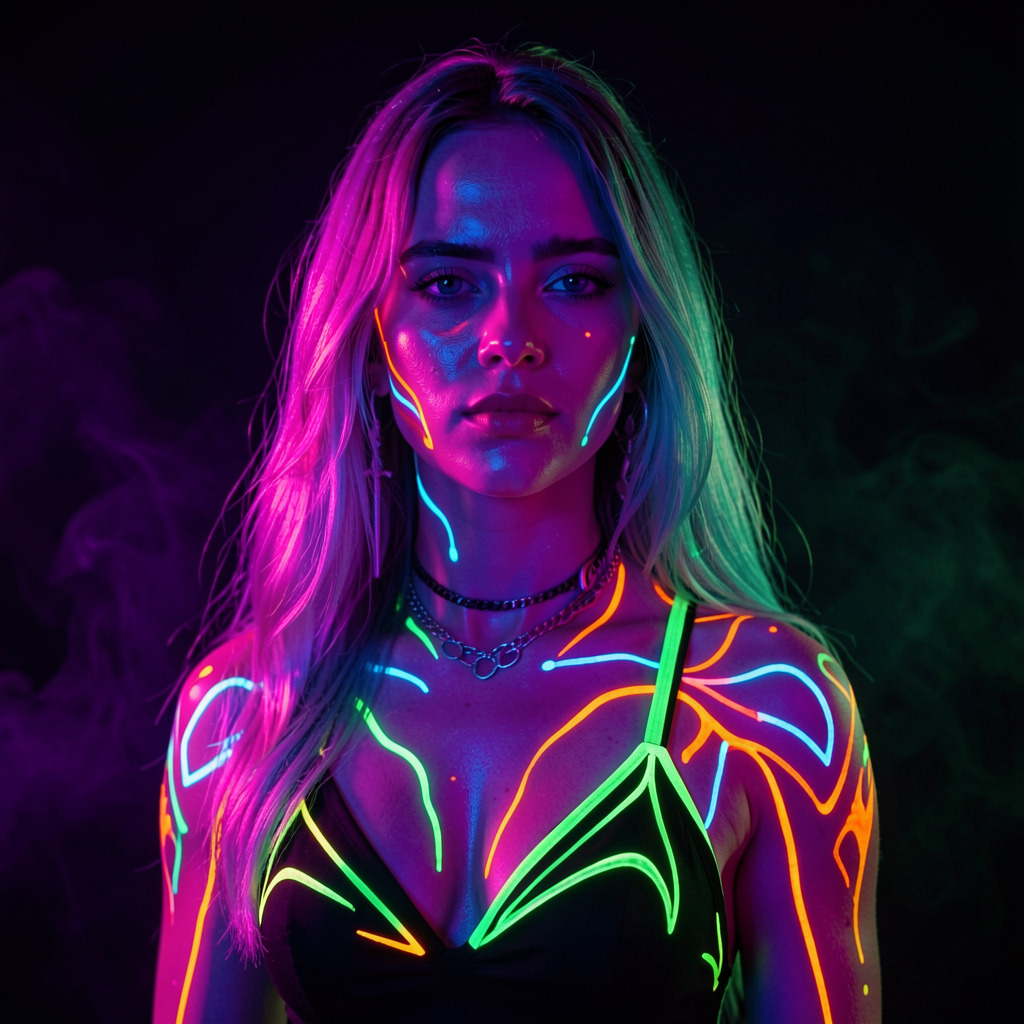 FaceArt UV Paint portrait style