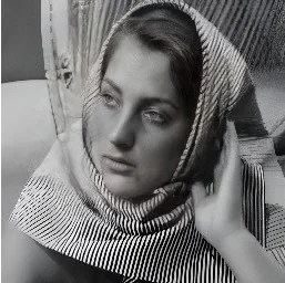 Restored monochrome portrait with fine detail
