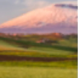 Soft low-resolution view of Mount Etna