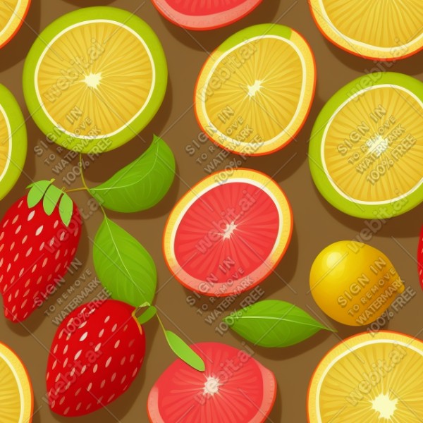 Fruit illustration flat texture, trending on artstation, base color, albedo, detailed, 4k