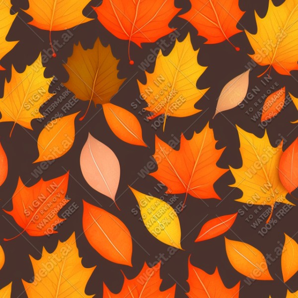 Autumn leaves illustration flat texture, trending on artstation, base color, albedo, detailed, 4k