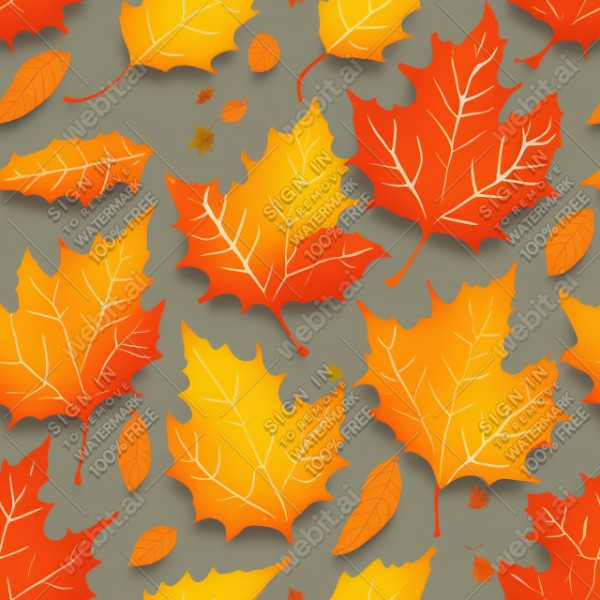 Autumn leaves illustration flat texture, trending on artstation, base color, albedo, detailed, 4k