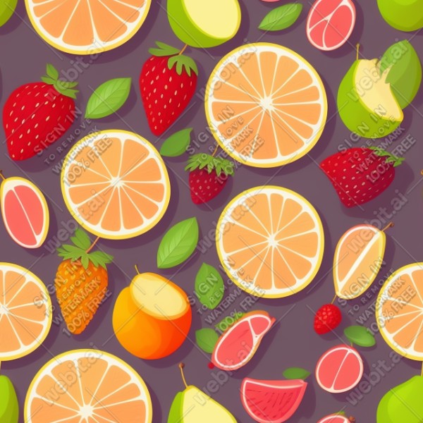 Fruits illustration flat texture, trending on artstation, base color, albedo, detailed, 4k
