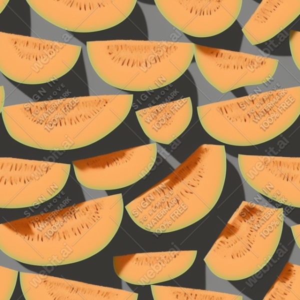 Cantaloupe illustration wall texture, trending on artstation, base color, albedo, detailed, 4k