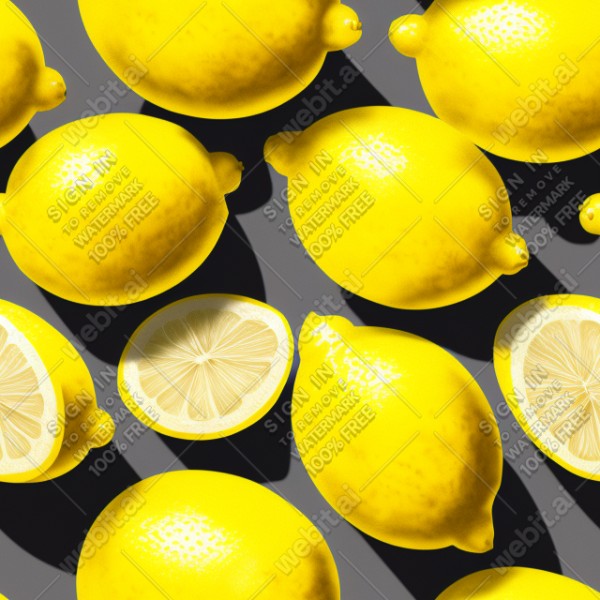Lemon illustration wall texture, trending on artstation, base color, albedo, detailed, 4k