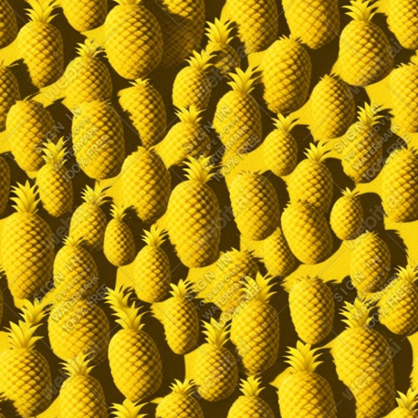 Pineapple illustration wall texture, trending on artstation, base color, albedo, detailed, 4k
