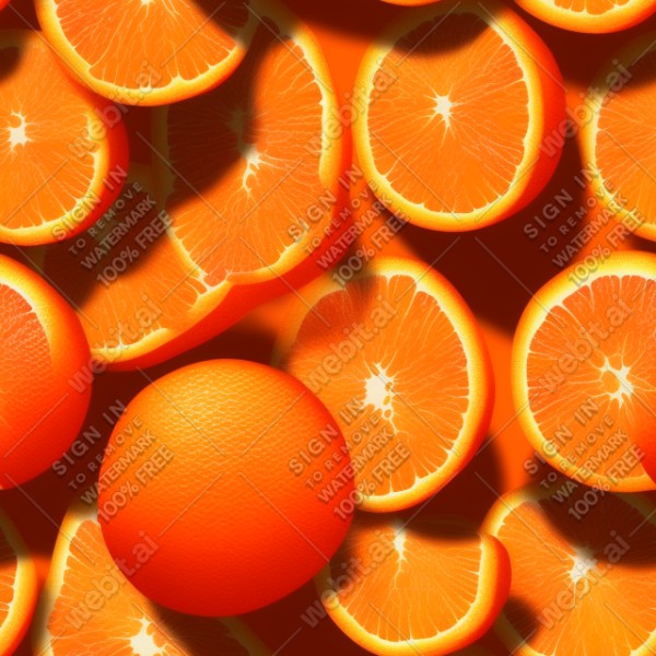 Orange fruit illustration wall texture, trending on artstation, base color, albedo, detailed, 4k