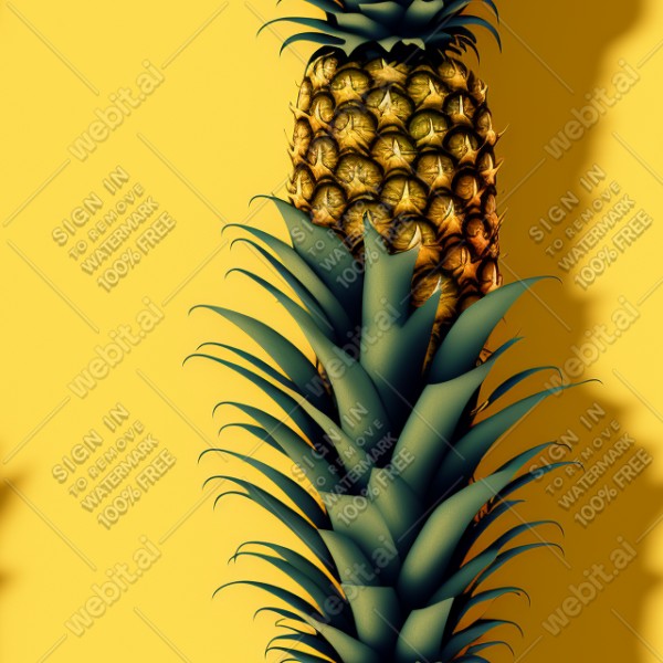 Pineapple illustration wall texture, trending on artstation, base color, albedo, detailed, 4k