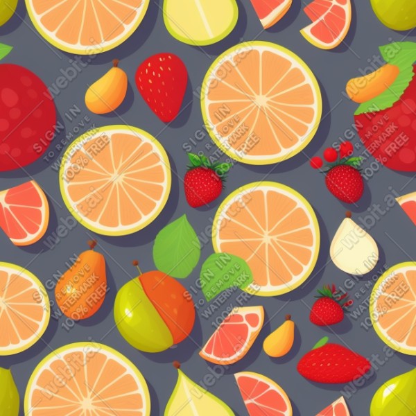 Fruits illustration flat texture, trending on artstation, base color, albedo, detailed, 4k