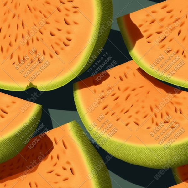 Cantaloupe illustration texture, trending on artstation, base color, albedo, detailed, 4k