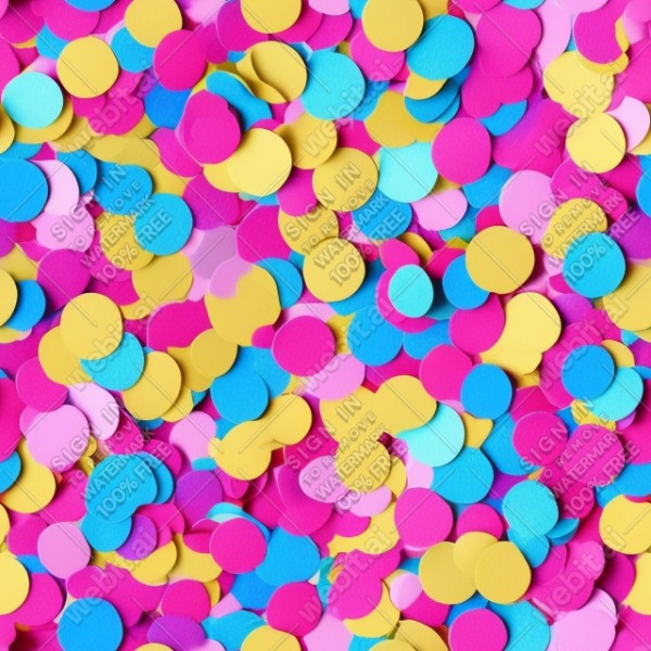 Confetti illustration flat texture, trending on artstation, base color, albedo, detailed, 4k