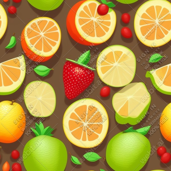 Fruit illustration flat texture, trending on artstation, base color, albedo, detailed, 4k
