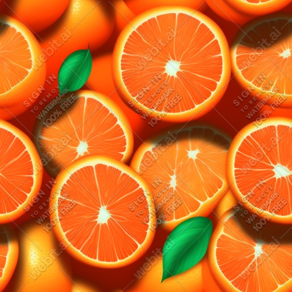 Orange fruit illustration wall texture, trending on artstation, base color, albedo, detailed, 4k