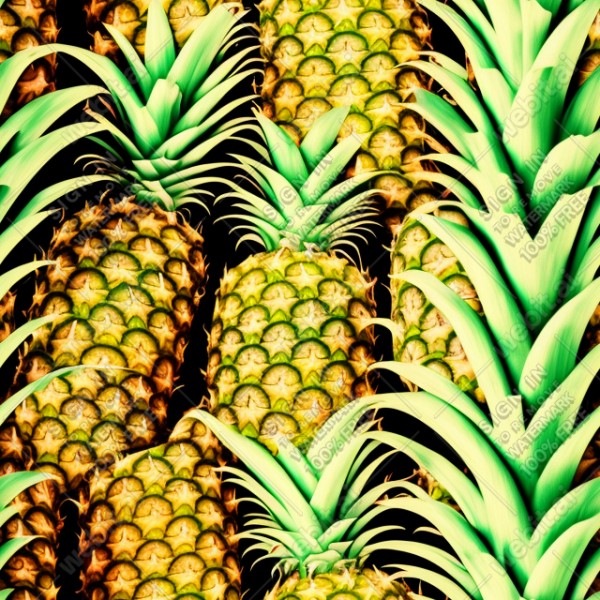 Pineapple illustration wall texture, trending on artstation, base color, albedo, detailed, 4k