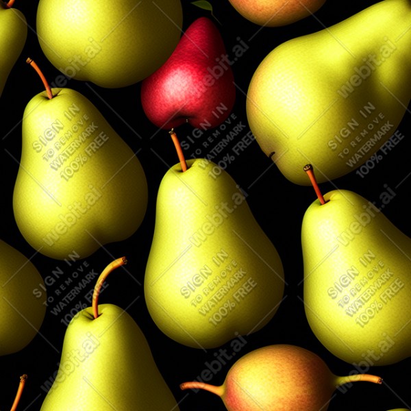Pear illustration wall texture, trending on artstation, base color, albedo, detailed, 4k