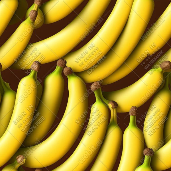 Banana fruit illustration graphic design wall texture, trending on artstation, base color, albedo, detailed, 4k