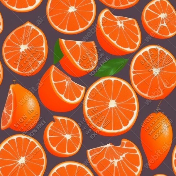 Orange fruit illustration wall texture, trending on artstation, base color, albedo, detailed, 4k