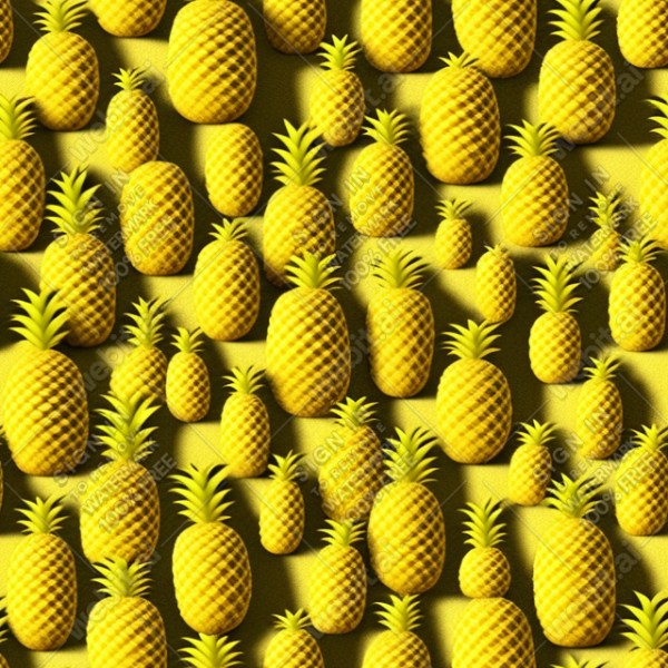 Pineapple illustration wall texture, trending on artstation, base color, albedo, detailed, 4k