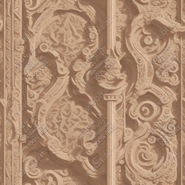 Ornate temple floor flat texture, trending on artstation, base color, albedo, detailed, 4k