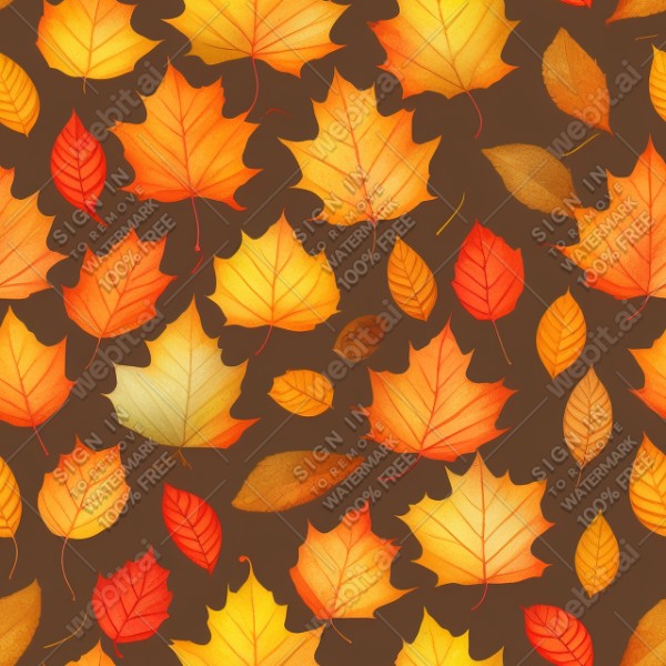 Autumn leaves illustration flat texture, trending on artstation, base color, albedo, detailed, 4k
