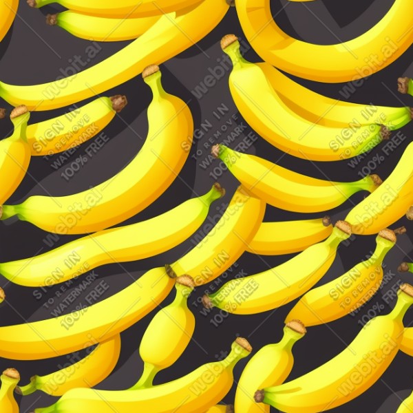 Banana fruit illustration graphic design wall texture, trending on artstation, base color, albedo, detailed, 4k