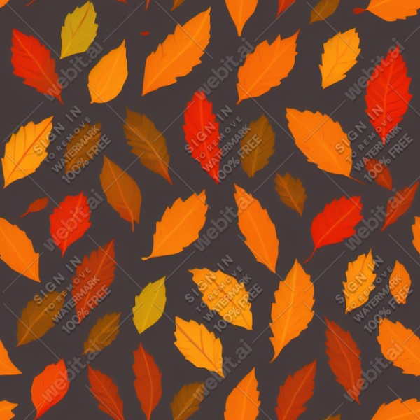 Autumn leaves illustration flat texture, trending on artstation, base color, albedo, detailed, 4k