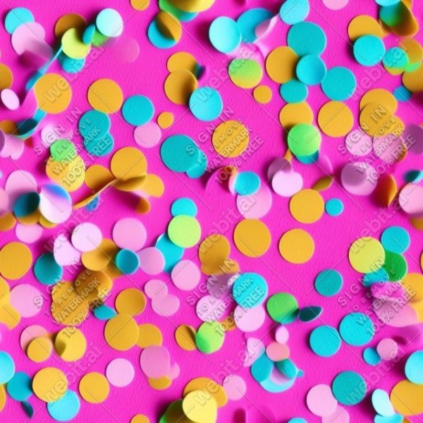 Confetti illustration flat texture, trending on artstation, base color, albedo, detailed, 4k
