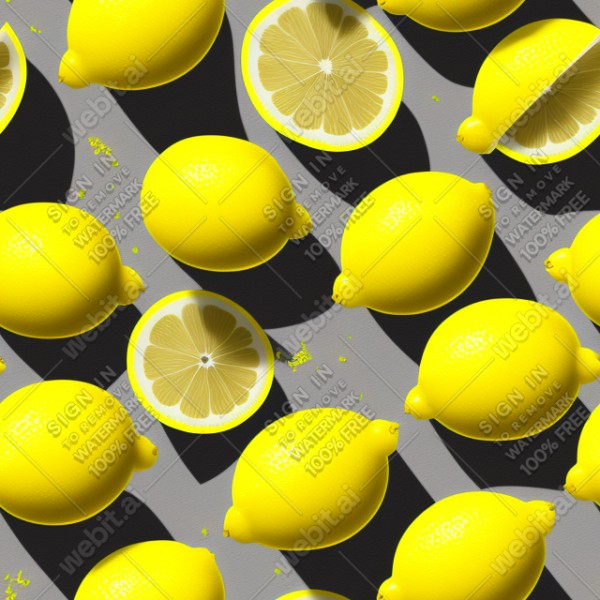 Lemon illustration wall texture, trending on artstation, base color, albedo, detailed, 4k
