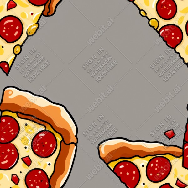 Pizza illustration design texture, trending on artstation, base color, albedo, detailed, 4k