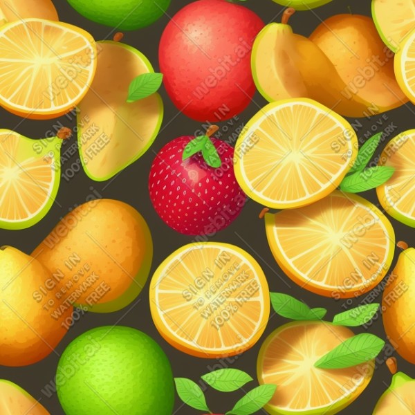 Fruit illustration flat texture, trending on artstation, base color, albedo, detailed, 4k