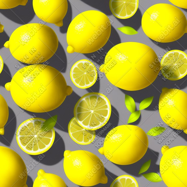 Lemon illustration wall texture, trending on artstation, base color, albedo, detailed, 4k