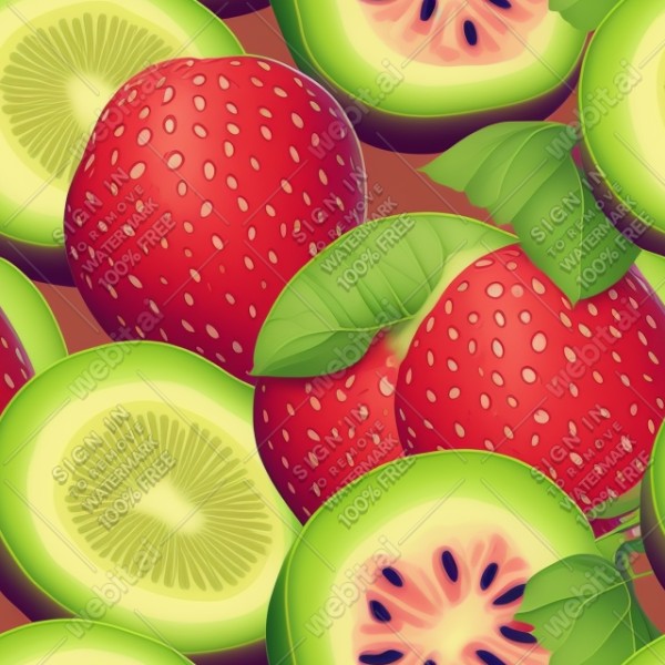 Fruit illustration flat texture, trending on artstation, base color, albedo, detailed, 4k