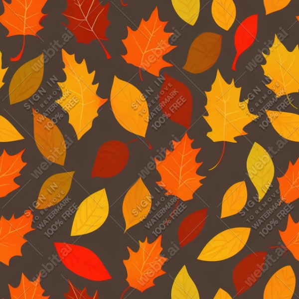 Autumn leaves illustration flat texture, trending on artstation, base color, albedo, detailed, 4k