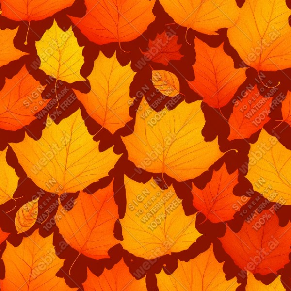 Autumn leaves illustration flat texture, trending on artstation, base color, albedo, detailed, 4k