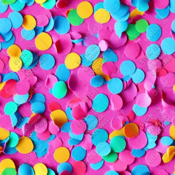 Confetti illustration flat texture, trending on artstation, base color, albedo, detailed, 4k