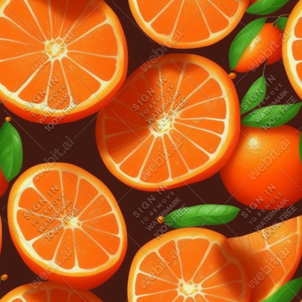 Orange fruit illustration wall texture, trending on artstation, base color, albedo, detailed, 4k