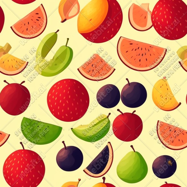 Fruits flat illustration, trending on artstation, base color, albedo, detailed, 4k