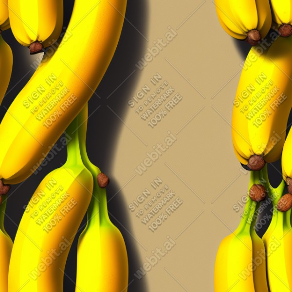 Banana fruit illustration graphic design wall texture, trending on artstation, base color, albedo, detailed, 4k