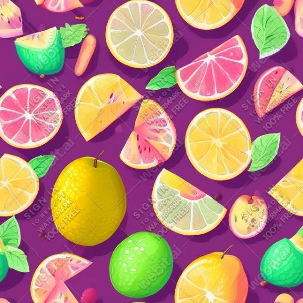 Pastel fruits flat illustration, trending on artstation, base color, albedo, detailed, 4k