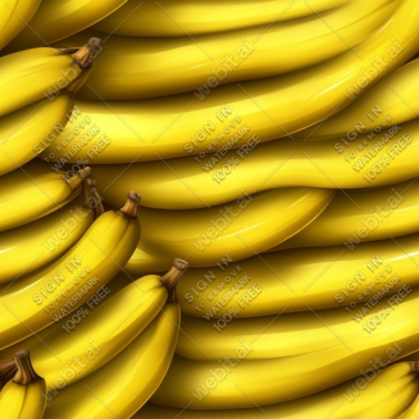 Banana fruit illustration graphic design wall texture, trending on artstation, base color, albedo, detailed, 4k