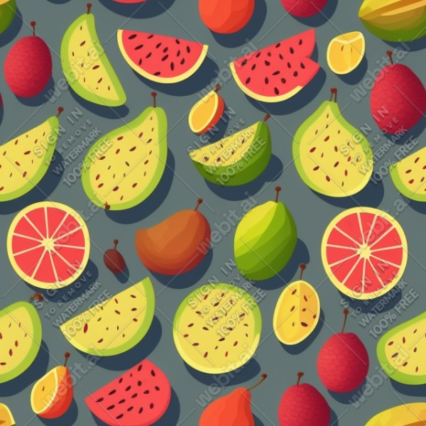 Fruit illustration flat texture, trending on artstation, base color, albedo, detailed, 4k
