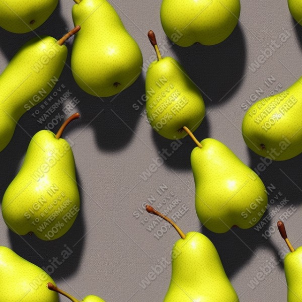 Pear illustration wall texture, trending on artstation, base color, albedo, detailed, 4k