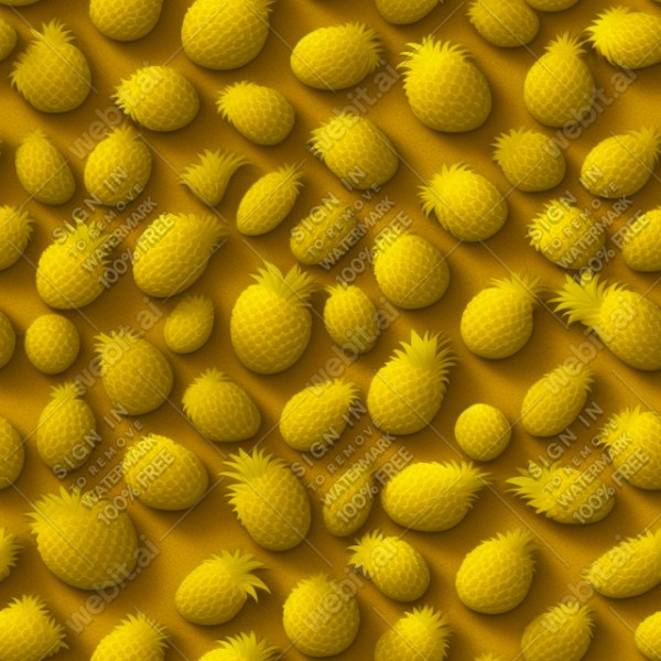 Pineapple illustration wall texture, trending on artstation, base color, albedo, detailed, 4k
