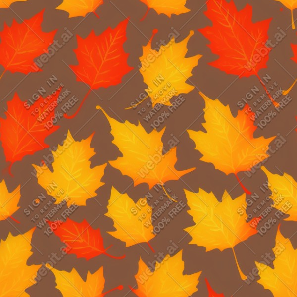 Autumn leaves illustration flat texture, trending on artstation, base color, albedo, detailed, 4k