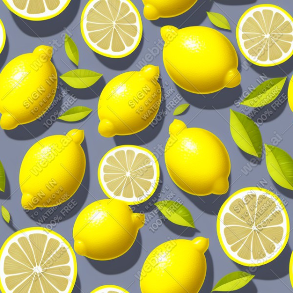 Lemon illustration wall texture, trending on artstation, base color, albedo, detailed, 4k