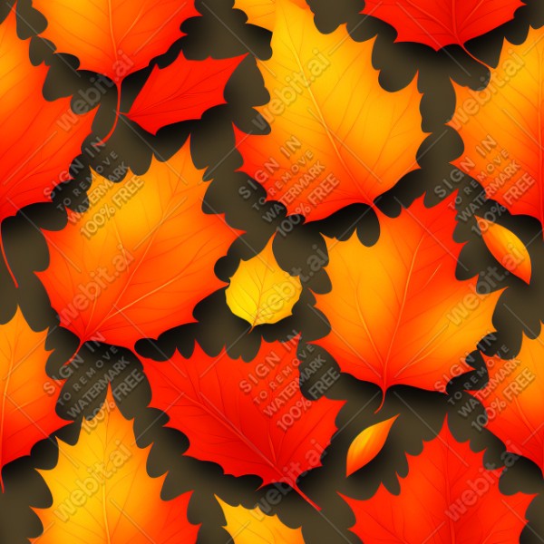 Autumn leaves illustration flat texture, trending on artstation, base color, albedo, detailed, 4k