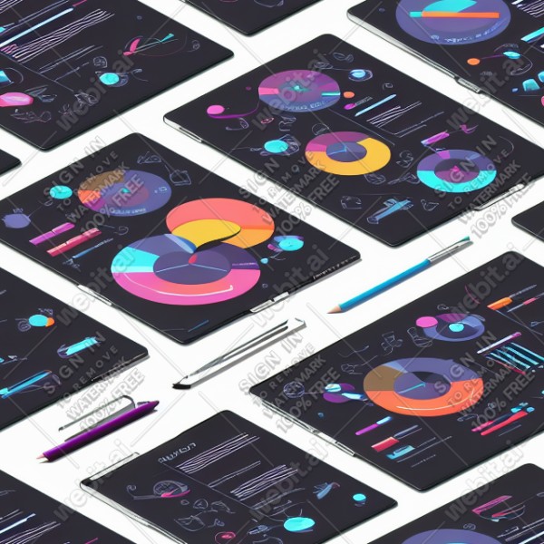 Tablet tech illustration graphic design vector, trending on artstation, base color, albedo, detailed, 4k
