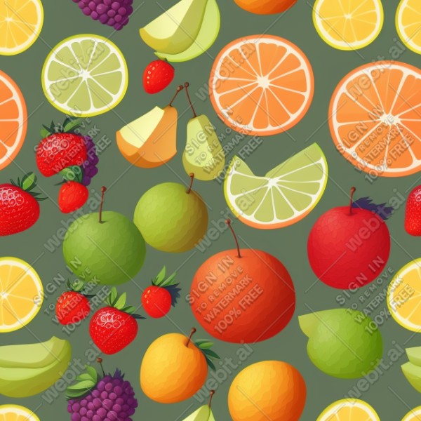 Fruits illustration flat texture, trending on artstation, base color, albedo, detailed, 4k
